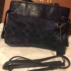 Coach Signature Nylon Drawstring/Crossbody Bag